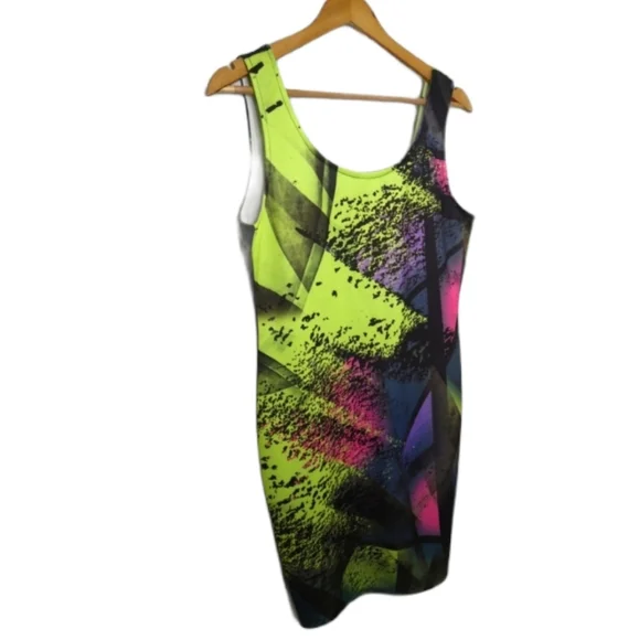 TIC TOC (NWOT) Neon Multicolor Dress - Picture 3 of 9